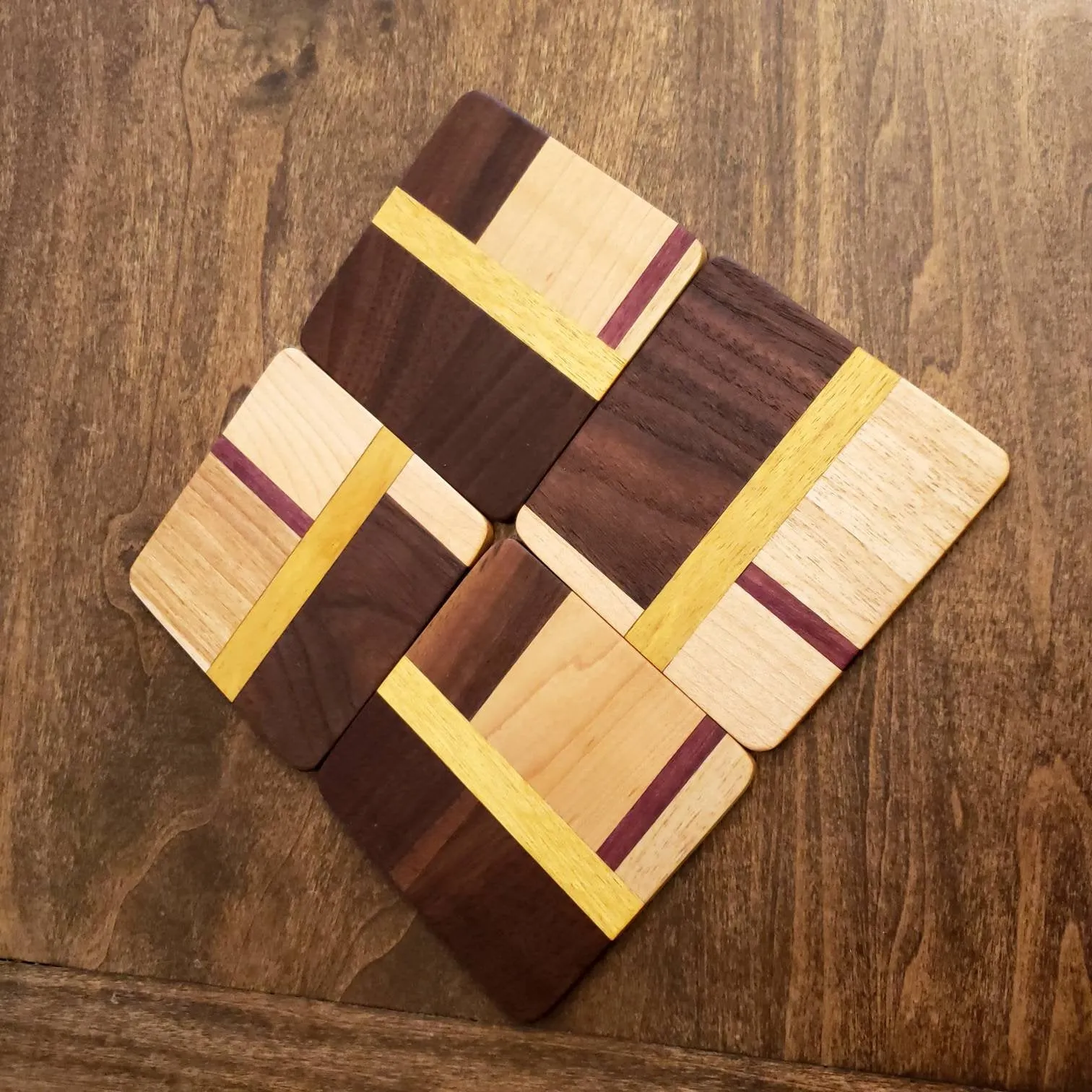 Coaster Set - Exotic Hardwoods