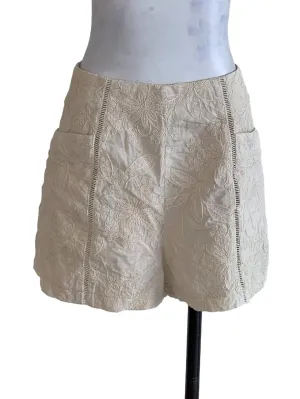 Coconut Floral High-Waisted Shorts