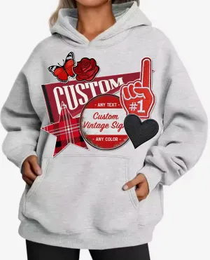 Collage Hoodie or Crew