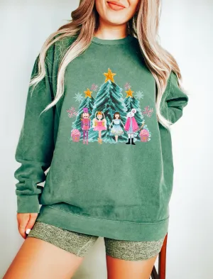 Comfort Colors Pastel Nutcrackers Christmas Sweatshirt - Adult Sizes