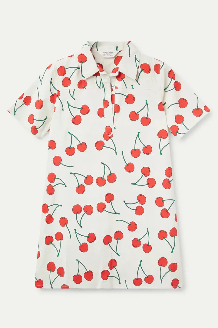 Compañia Fantastica Shirt Dress - Cherries