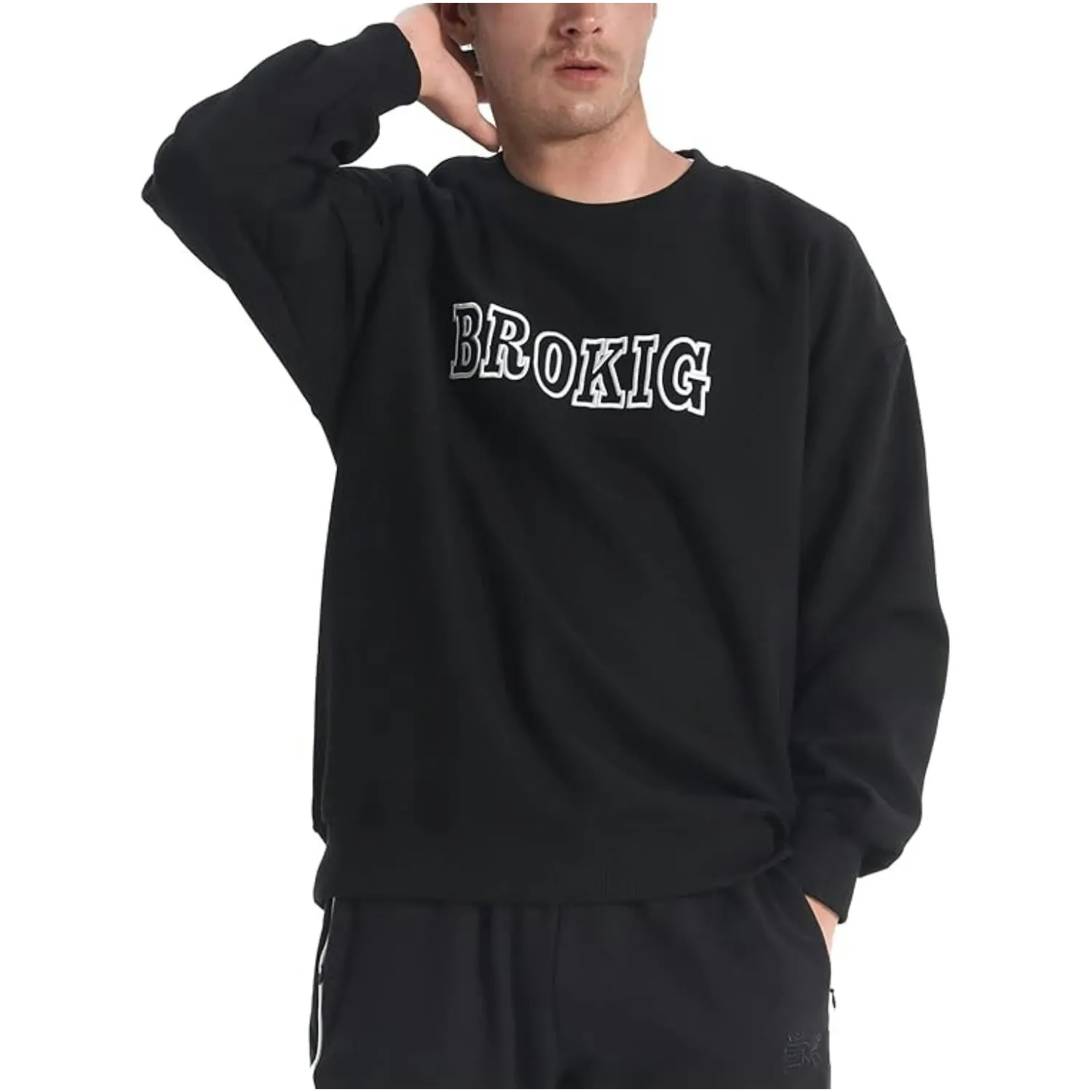 Cotton Blend Crewneck Sweatshirt