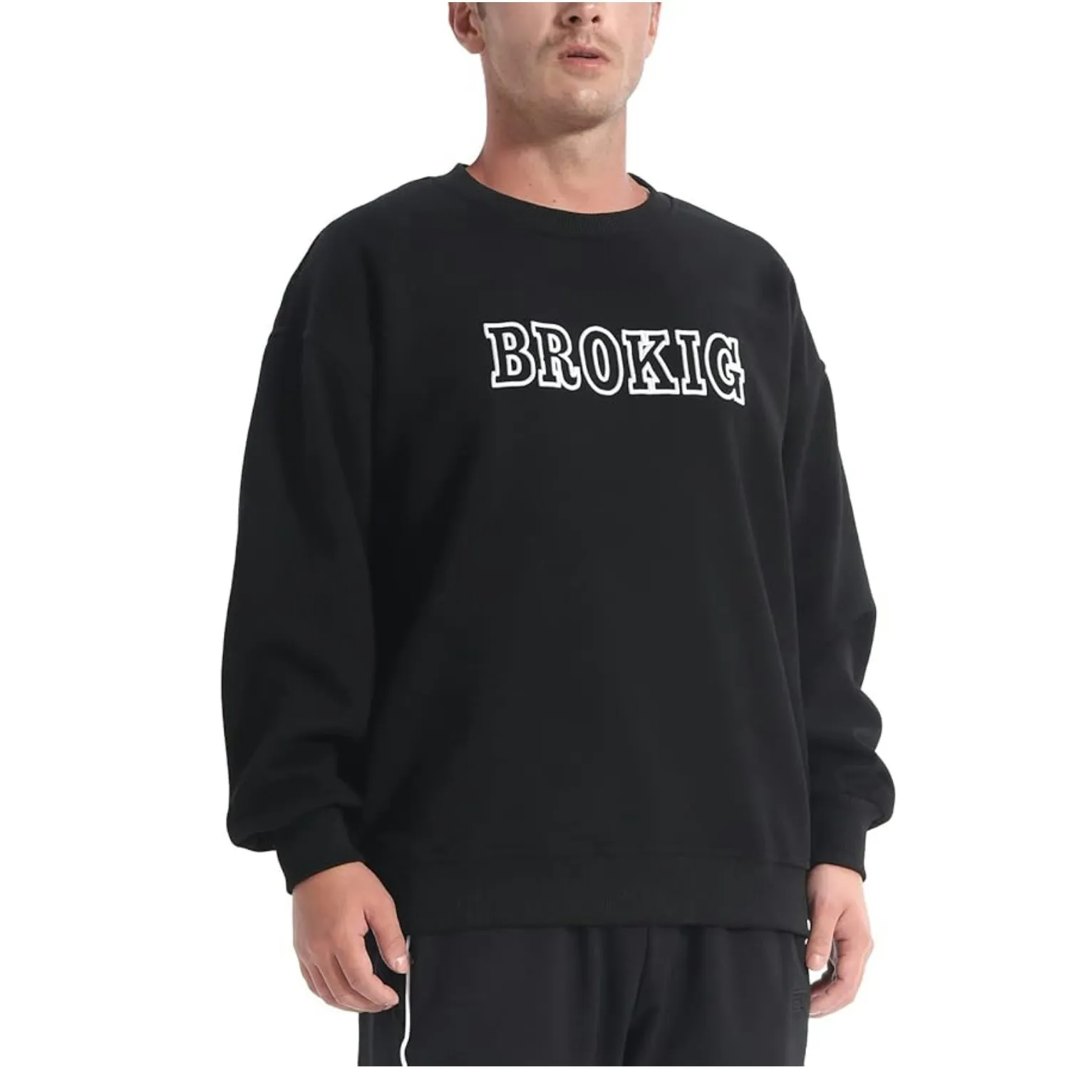 Cotton Blend Crewneck Sweatshirt