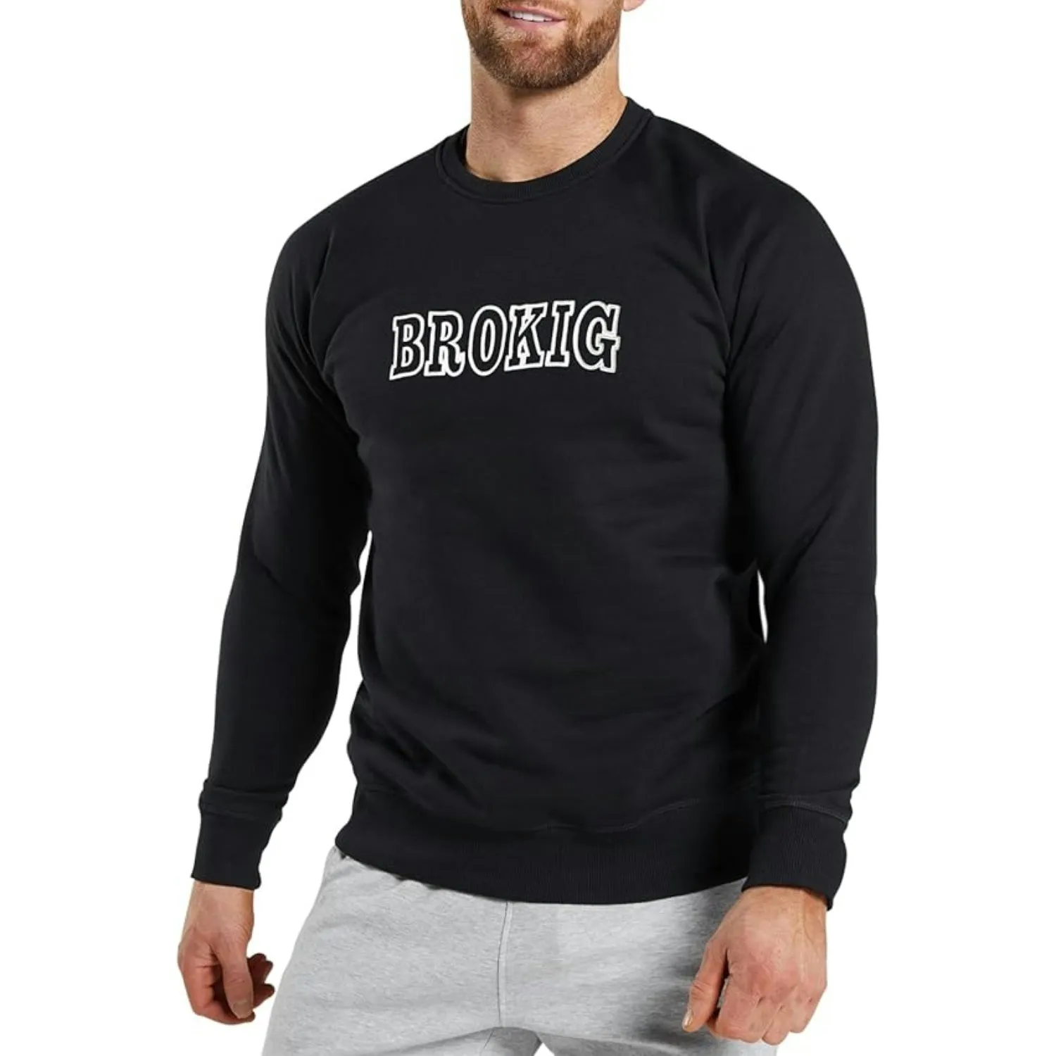 Cotton Blend Crewneck Sweatshirt