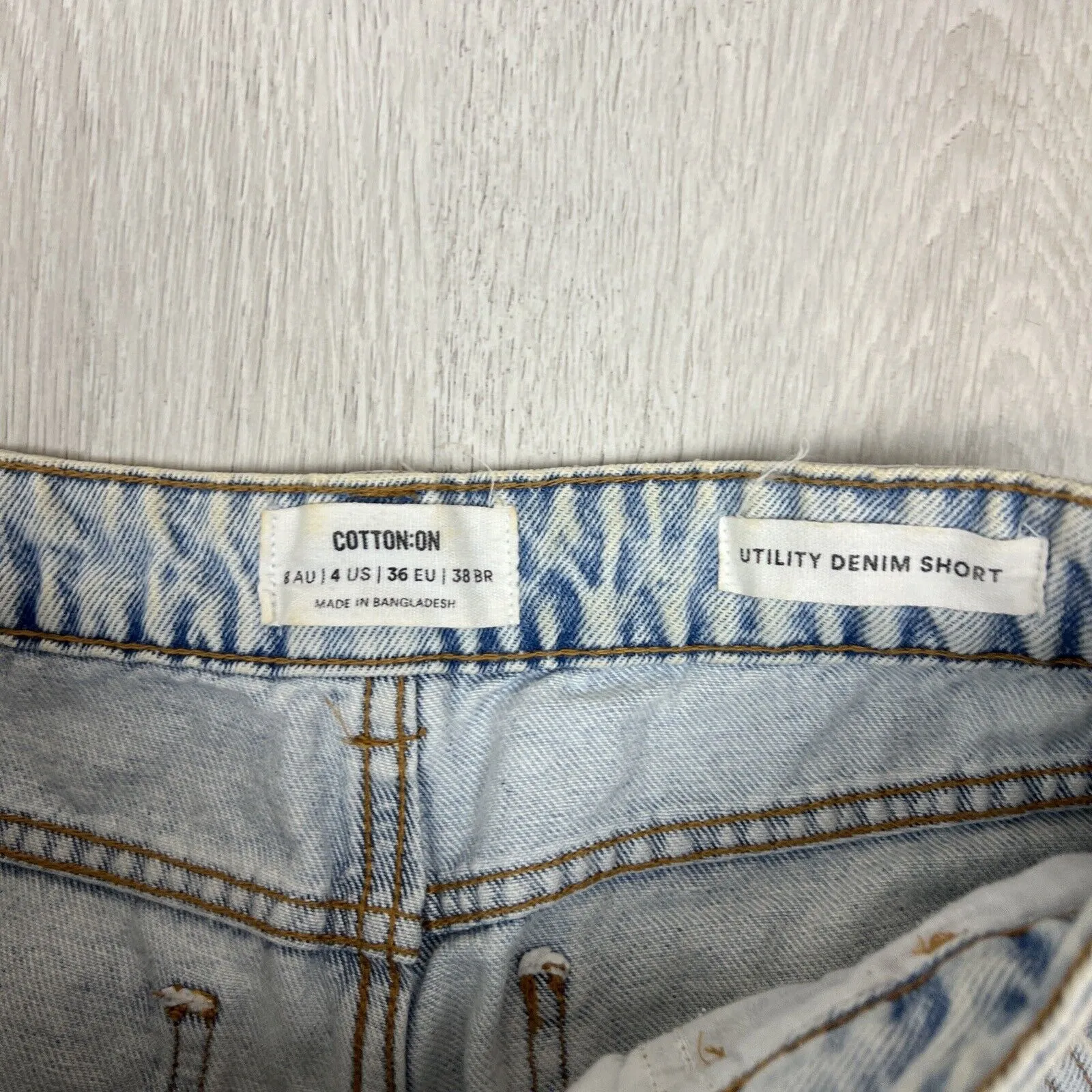Cotton On Womens Light Wash Denim Shorts Size 8 AU (2 Pairs)