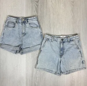 Cotton On Womens Light Wash Denim Shorts Size 8 AU (2 Pairs)