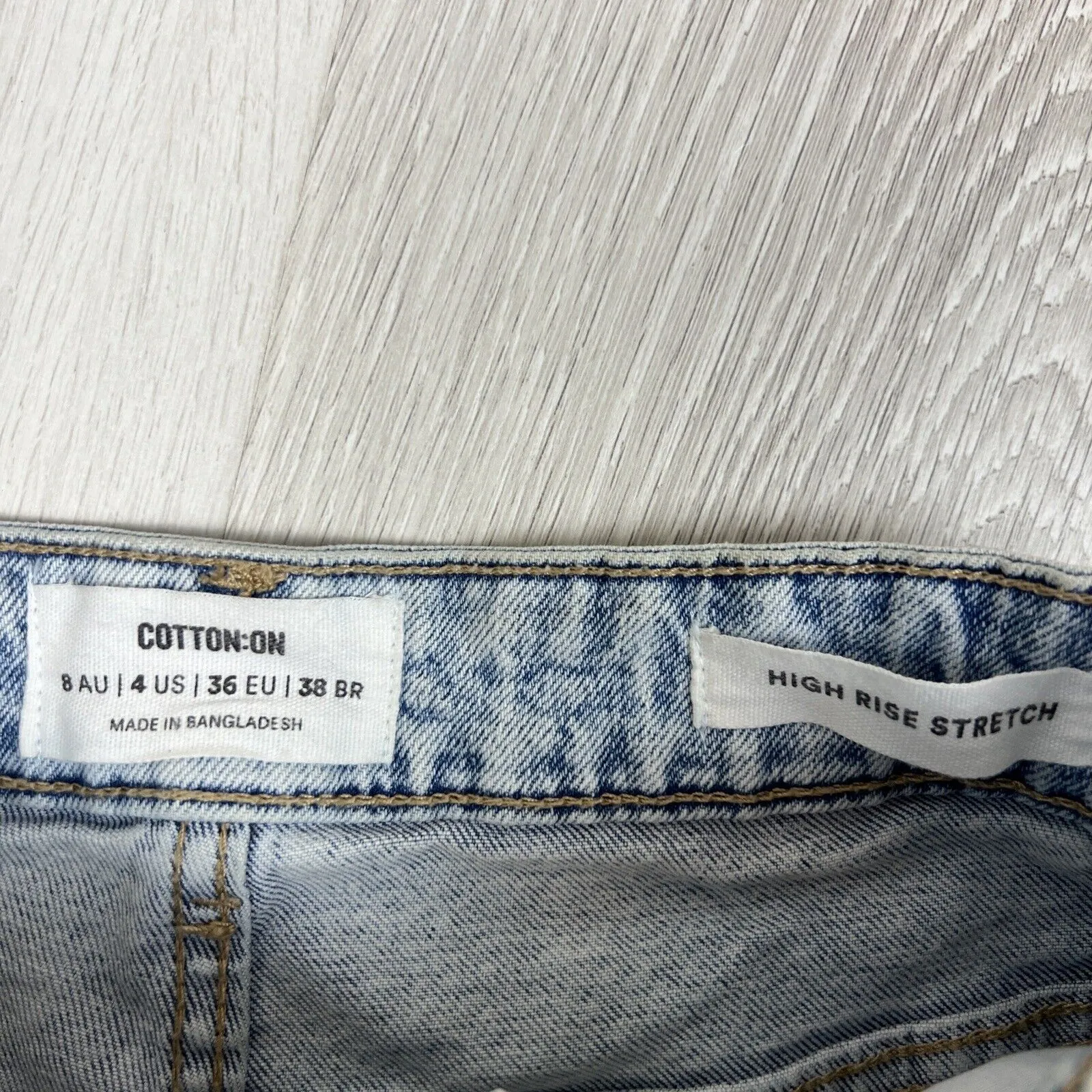 Cotton On Womens Light Wash Denim Shorts Size 8 AU (2 Pairs)