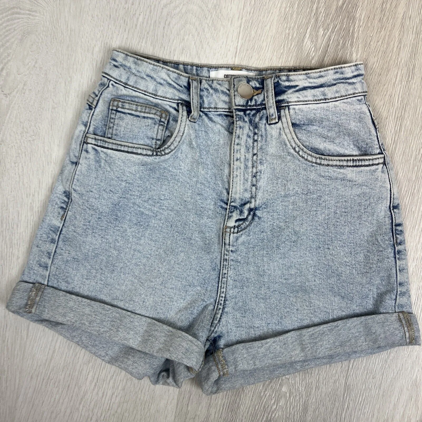 Cotton On Womens Light Wash Denim Shorts Size 8 AU (2 Pairs)