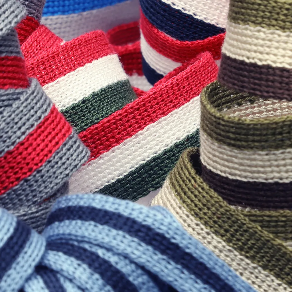 Cotton Stripe Knit Tape #20 Black & Gray