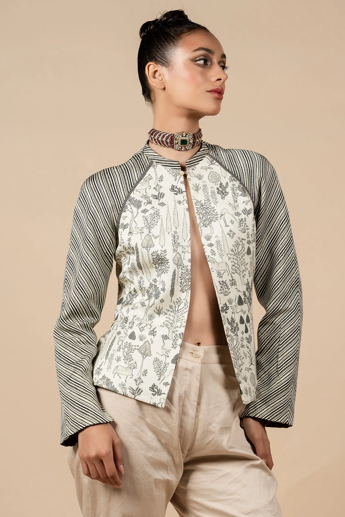 CrãˆMe- Ivory Reversible Ika Jacket