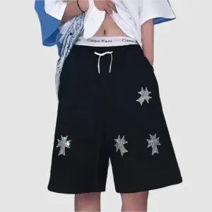 Cross Denim Shorts