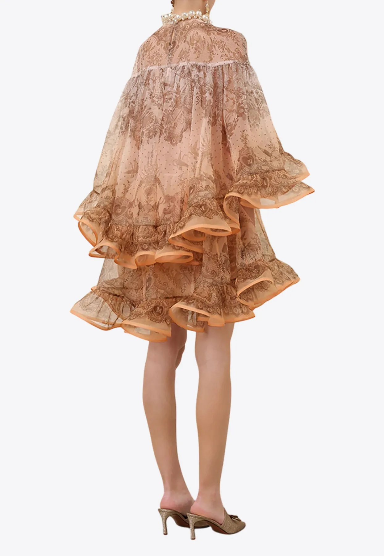Crush Embellished Mini Silk Dress