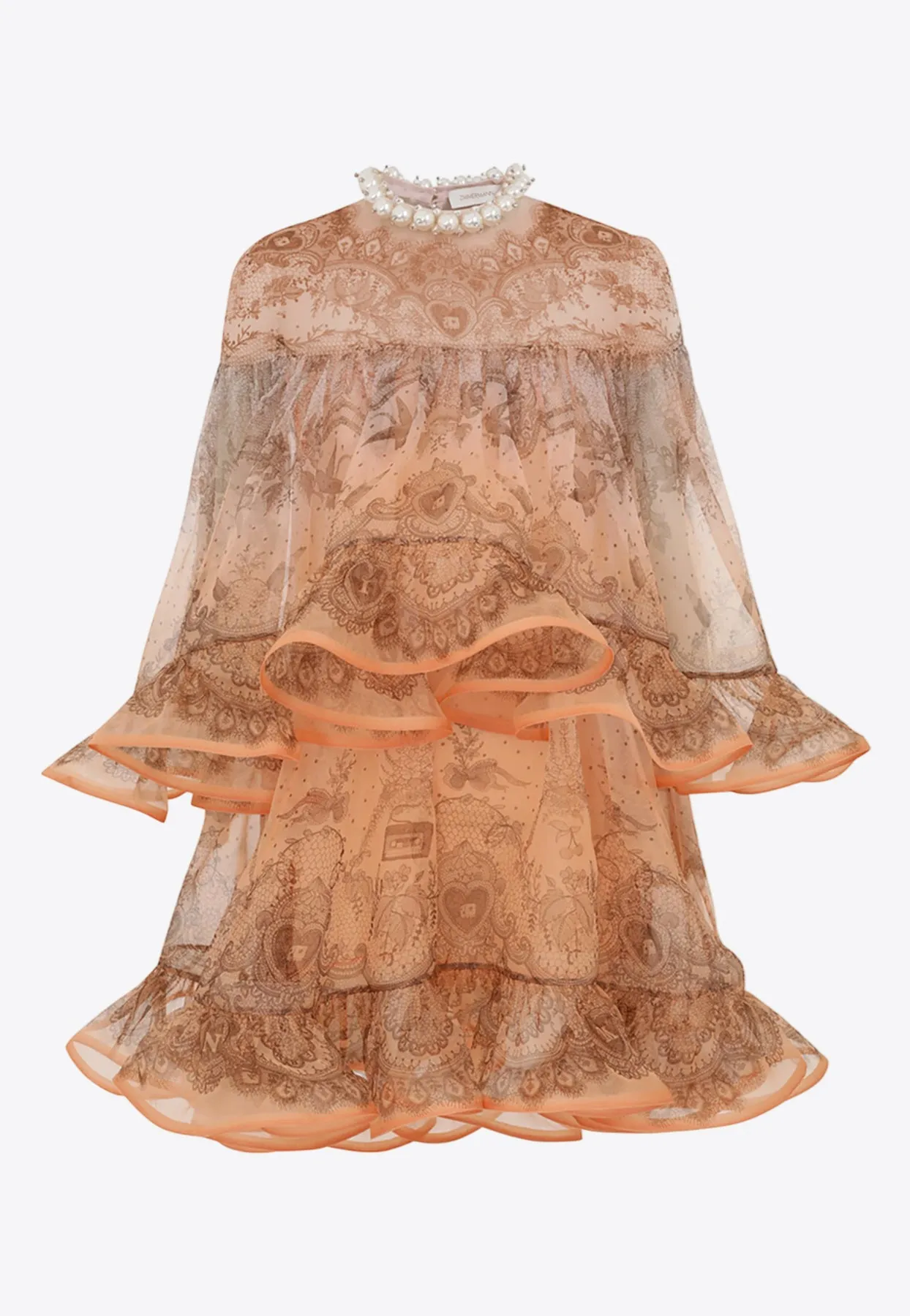 Crush Embellished Mini Silk Dress