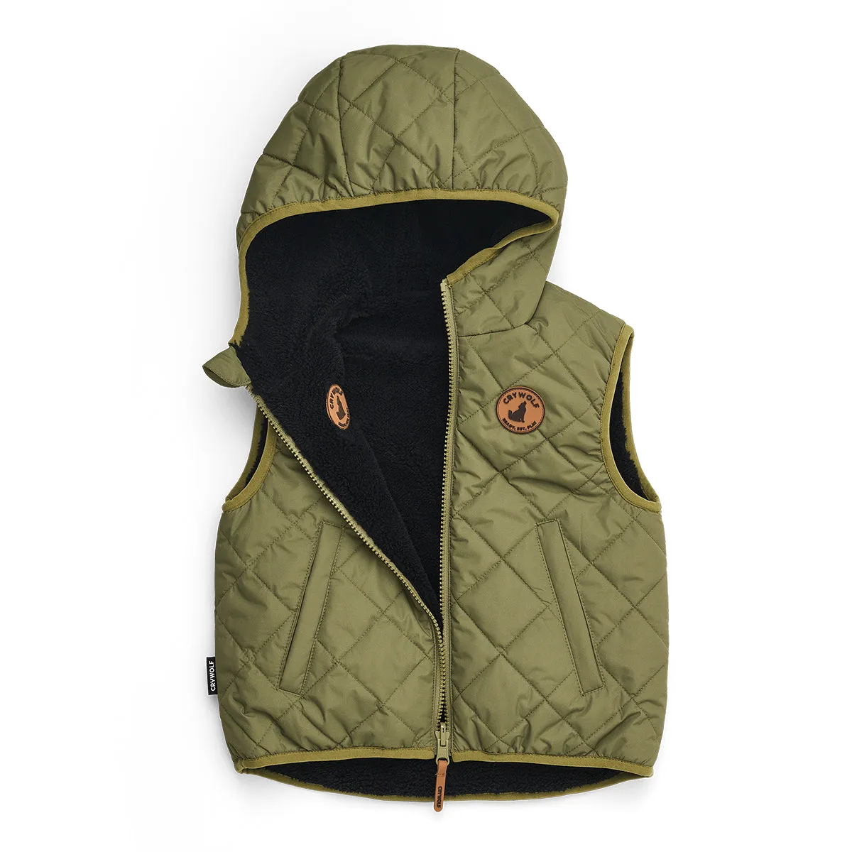 Cry Wolf REVERSIBLE YETI VEST Fern/Black