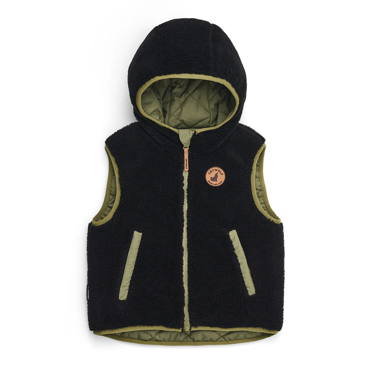 Cry Wolf REVERSIBLE YETI VEST Fern/Black