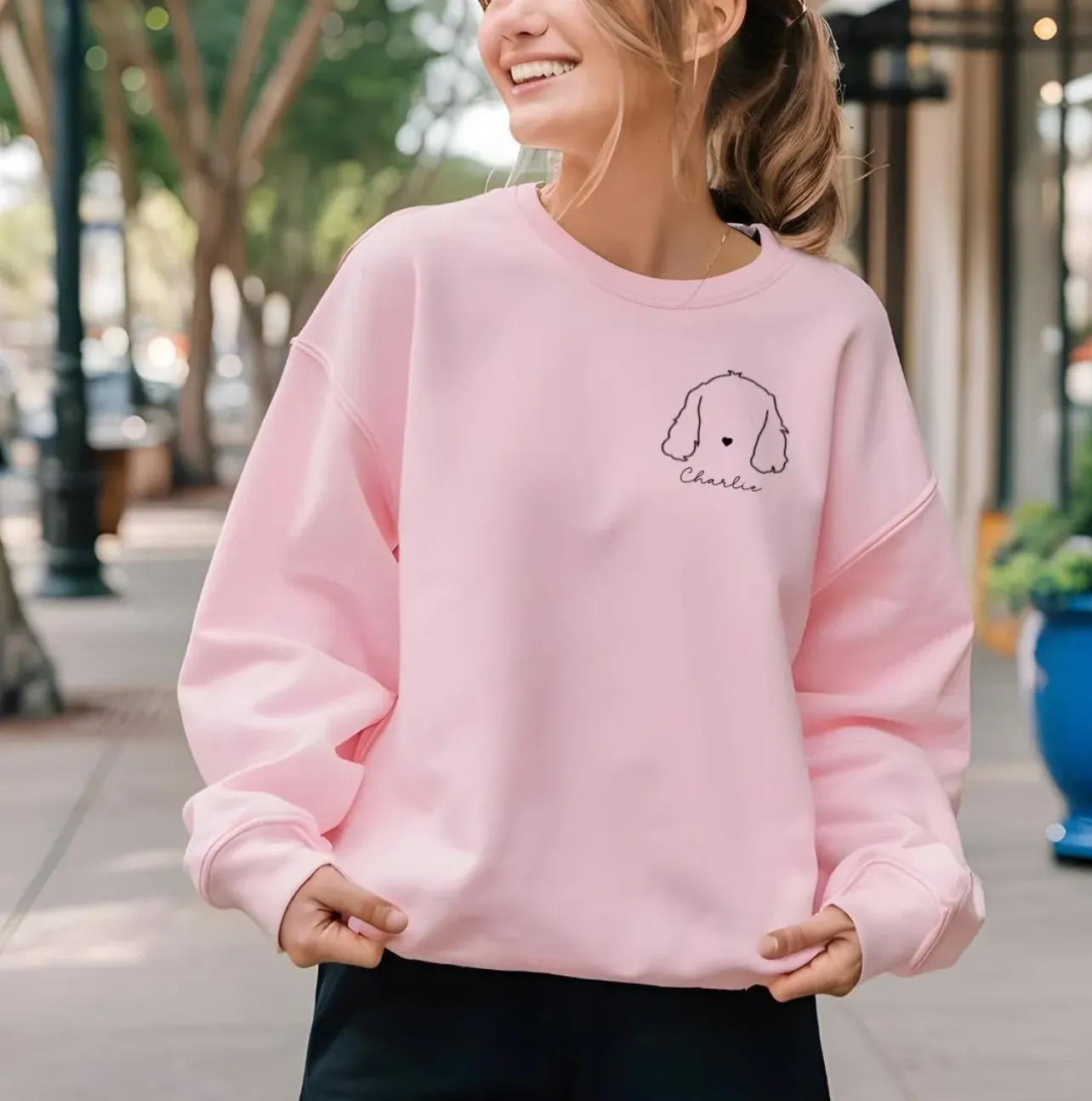 Custom dog ears sweatshirt