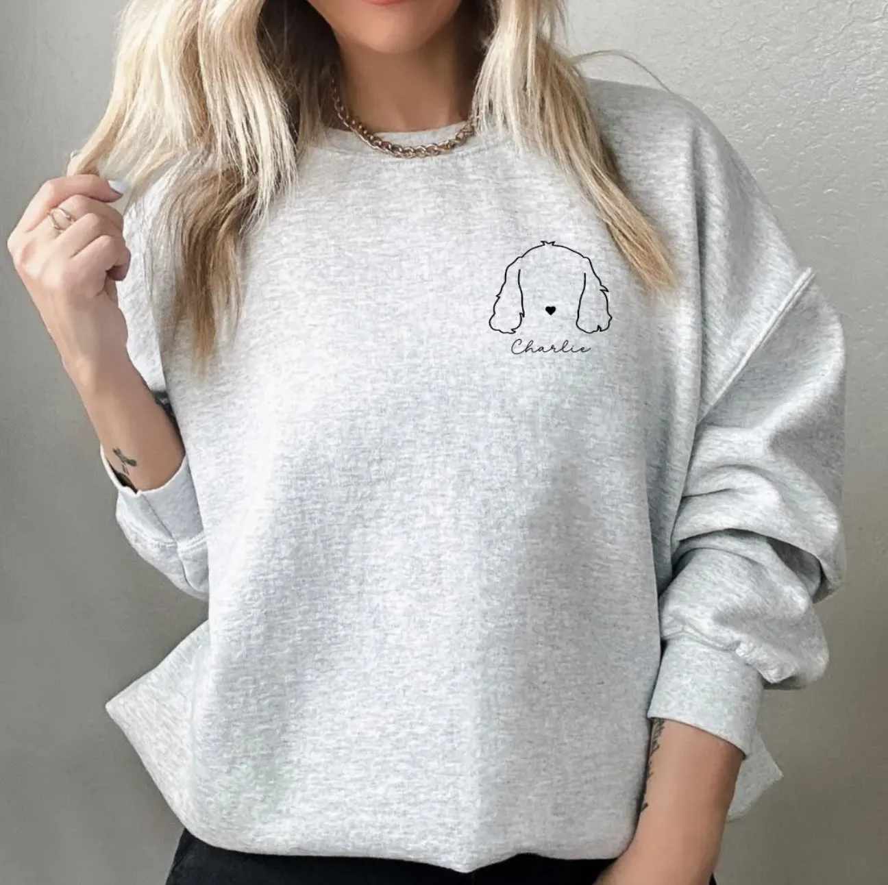 Custom dog ears sweatshirt