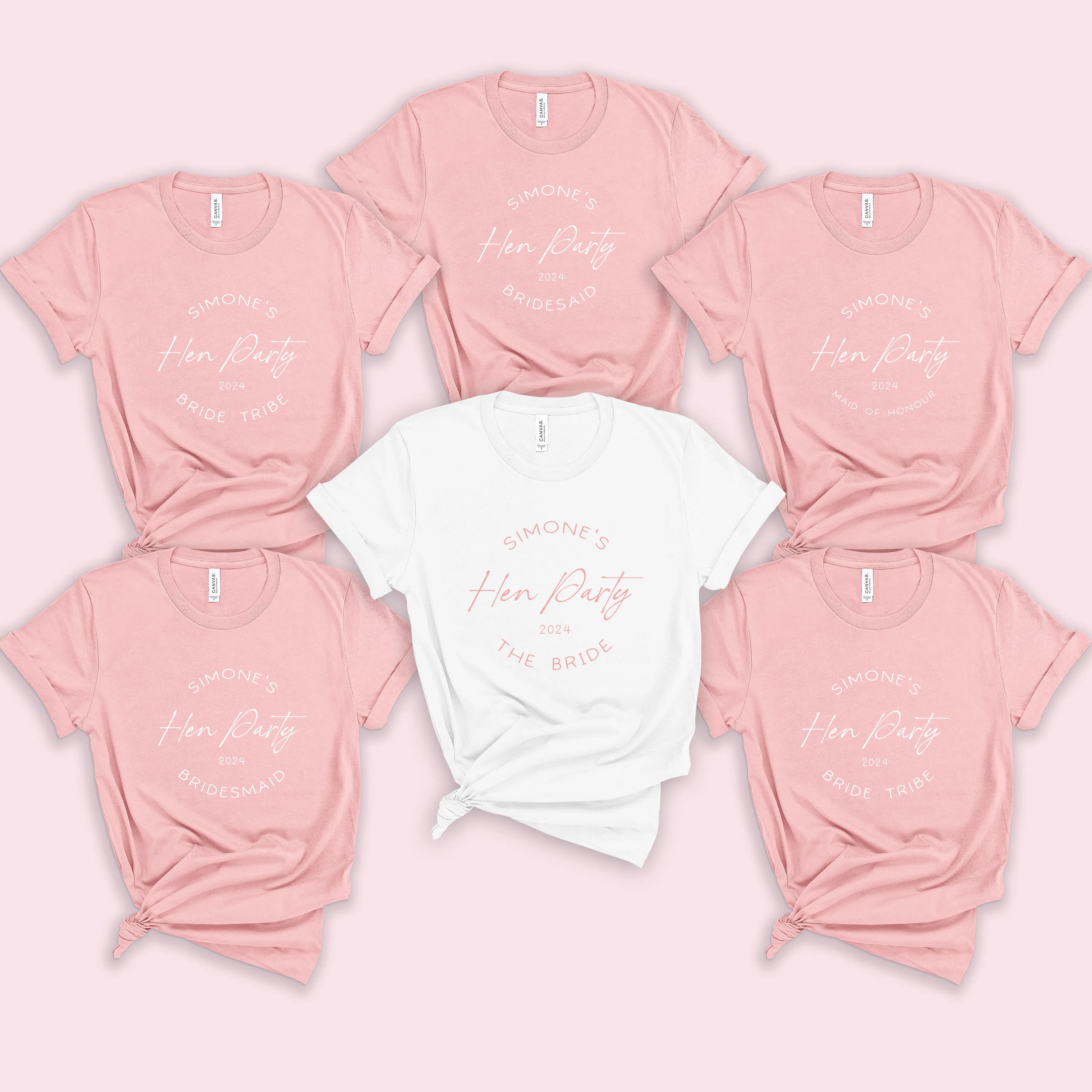 Cute Here Comes The Bride Hen Party T Shirts, Girls Trip Matching Oversized Unisex Tops