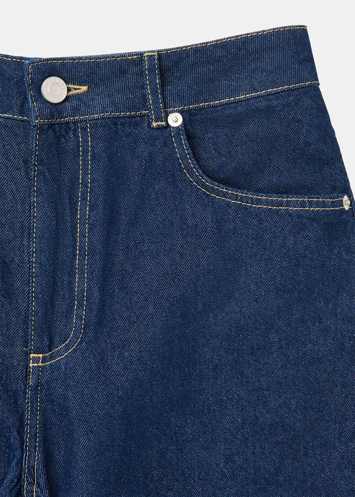 Dark Denim Authentic Knee Length Shorts