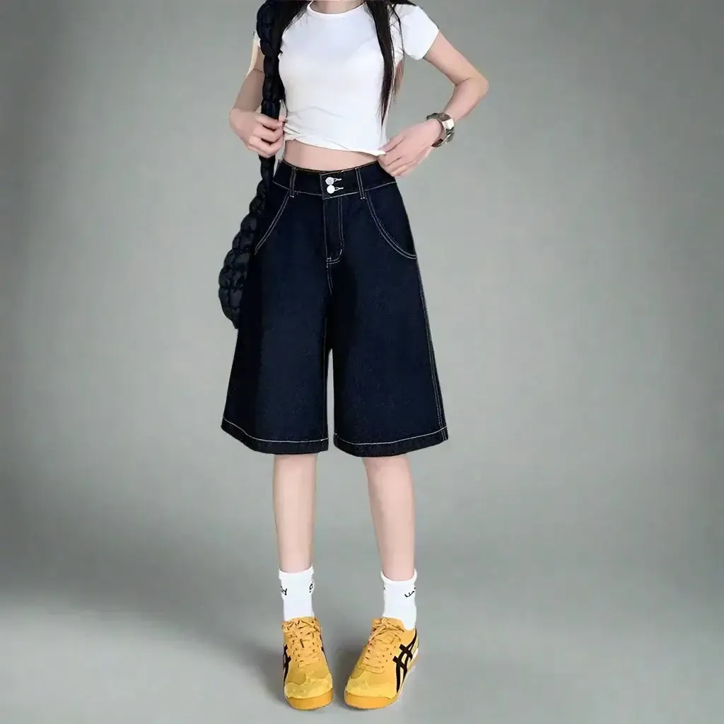Denim Oversized Shorts