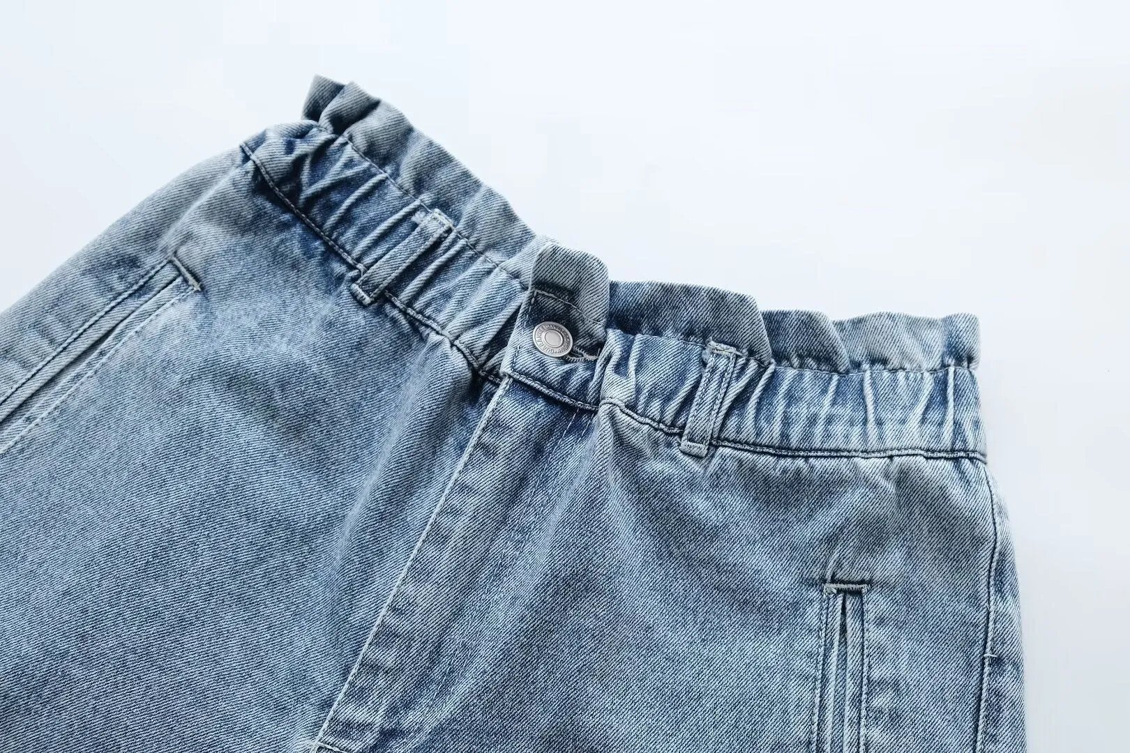 Denim Shorts Women Fashionable All Match Casual Elastic Denim Shorts
