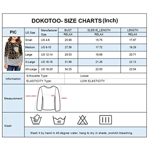 Dokotoo Girls Striped Leopard Sweatshirts