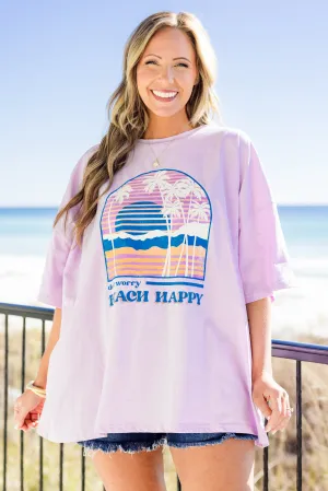 Don't Worry Boyfriend Tee, Lilac