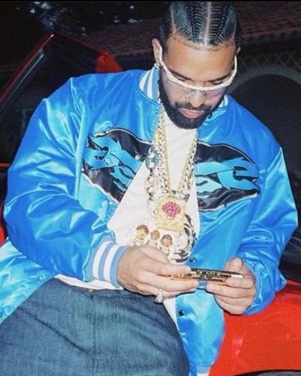 Drake Jumbotron Shit Poppin Blue Jacket