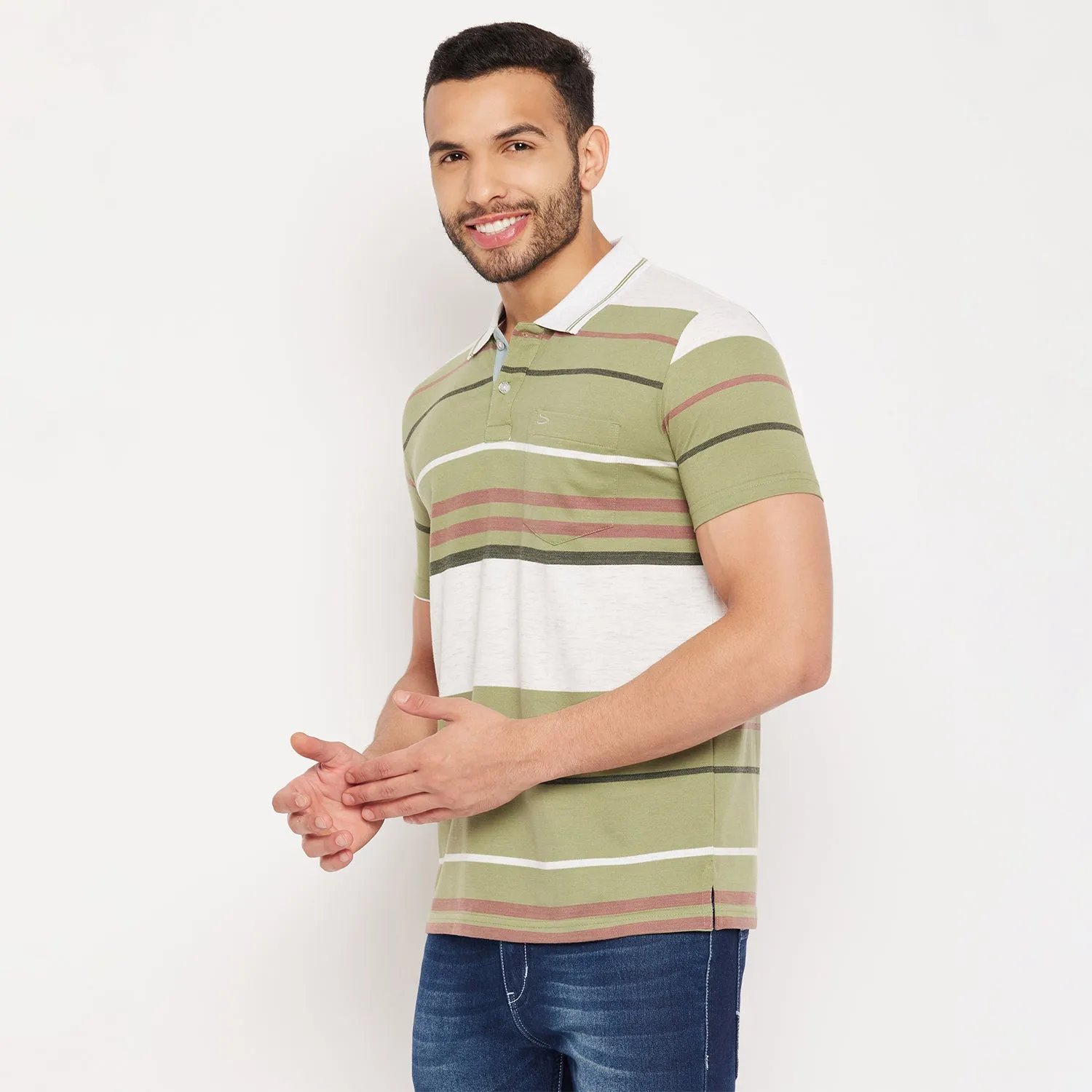 Duke Stardust Men Half Sleeve Polo Neck Cotton T-shirt (4152)