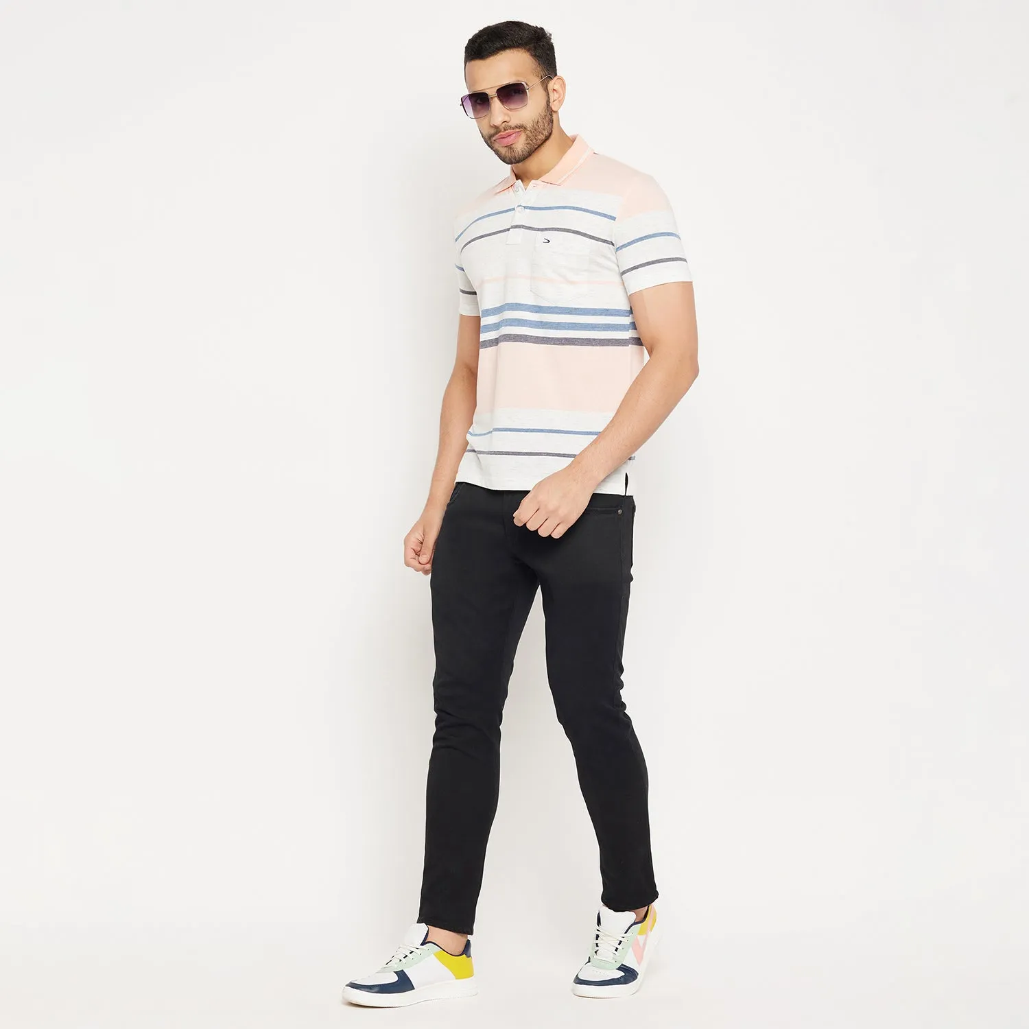 Duke Stardust Men Half Sleeve Polo Neck Cotton T-shirt (4152)