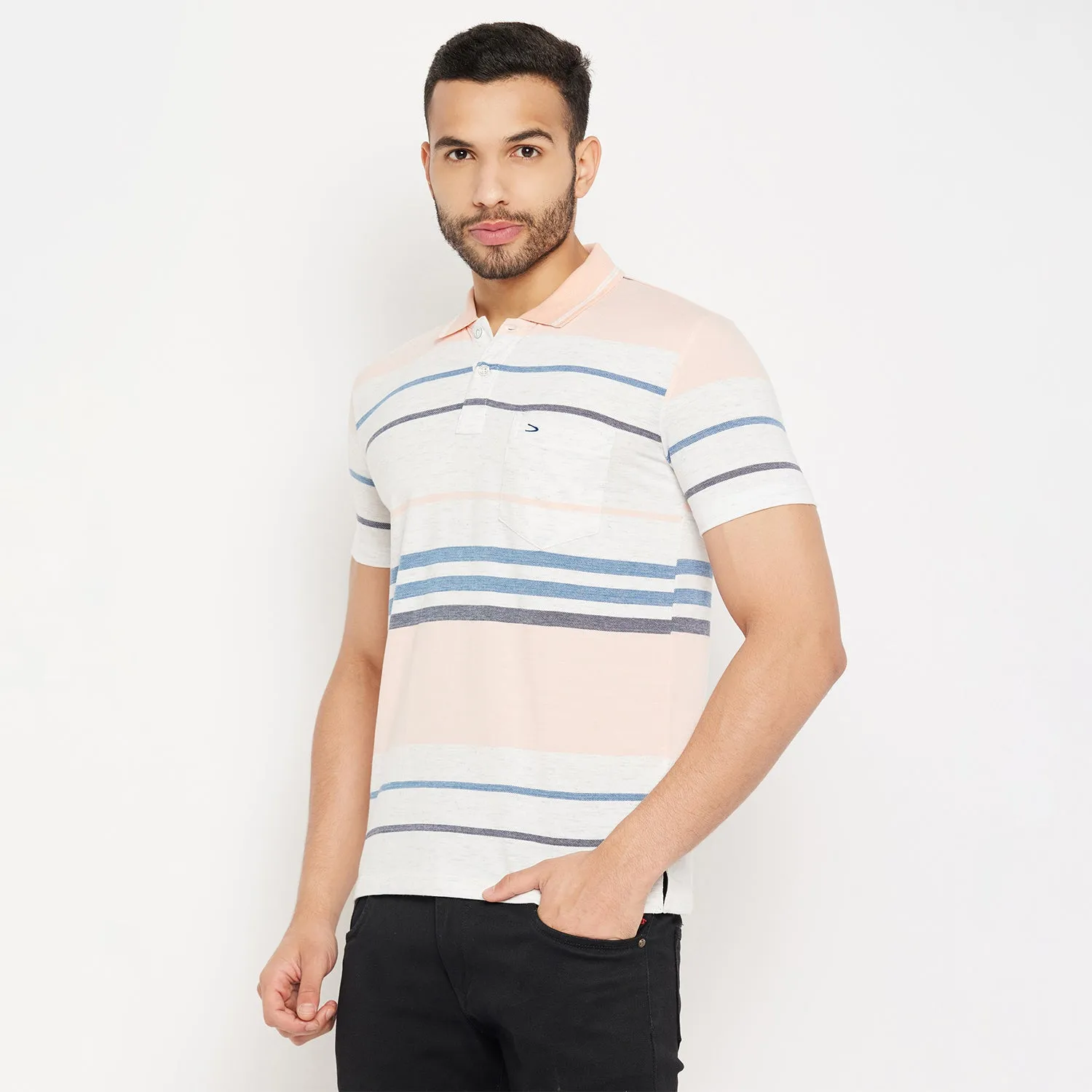 Duke Stardust Men Half Sleeve Polo Neck Cotton T-shirt (4152)