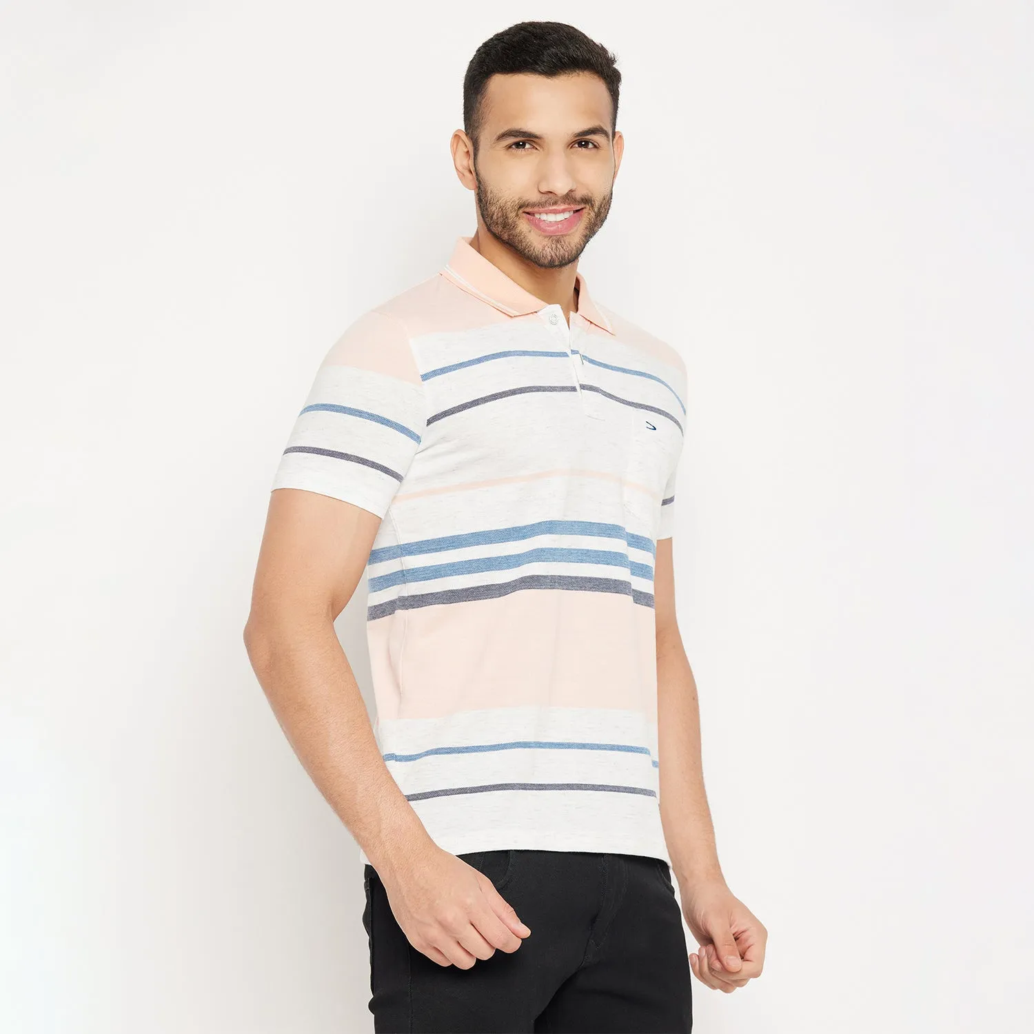Duke Stardust Men Half Sleeve Polo Neck Cotton T-shirt (4152)