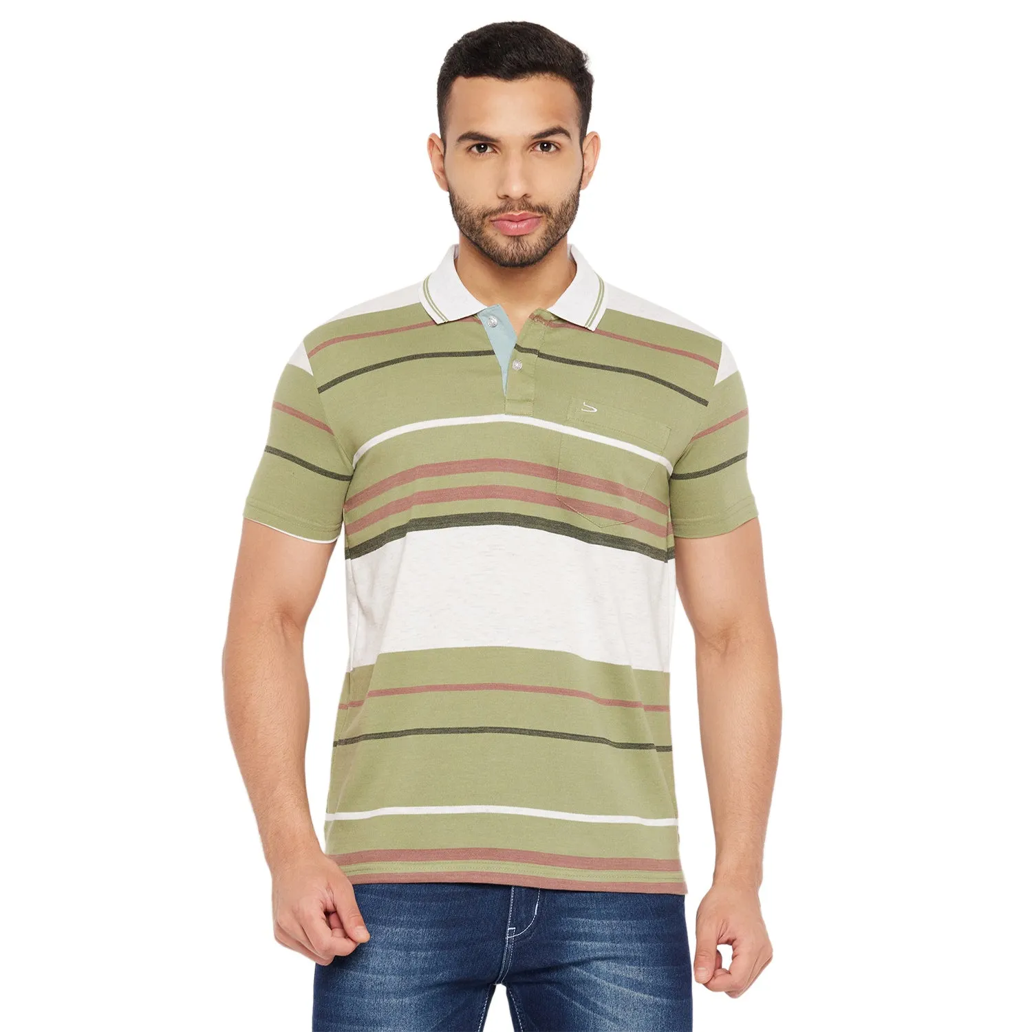 Duke Stardust Men Half Sleeve Polo Neck Cotton T-shirt (4152)