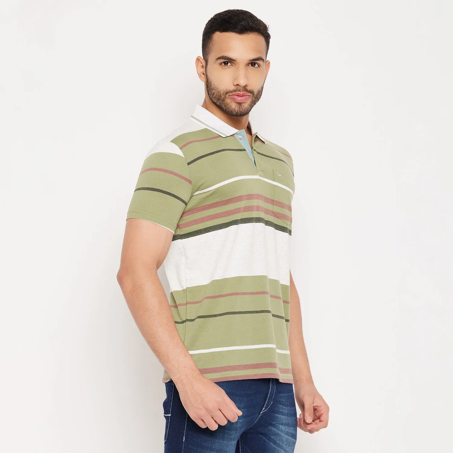 Duke Stardust Men Half Sleeve Polo Neck Cotton T-shirt (4152)