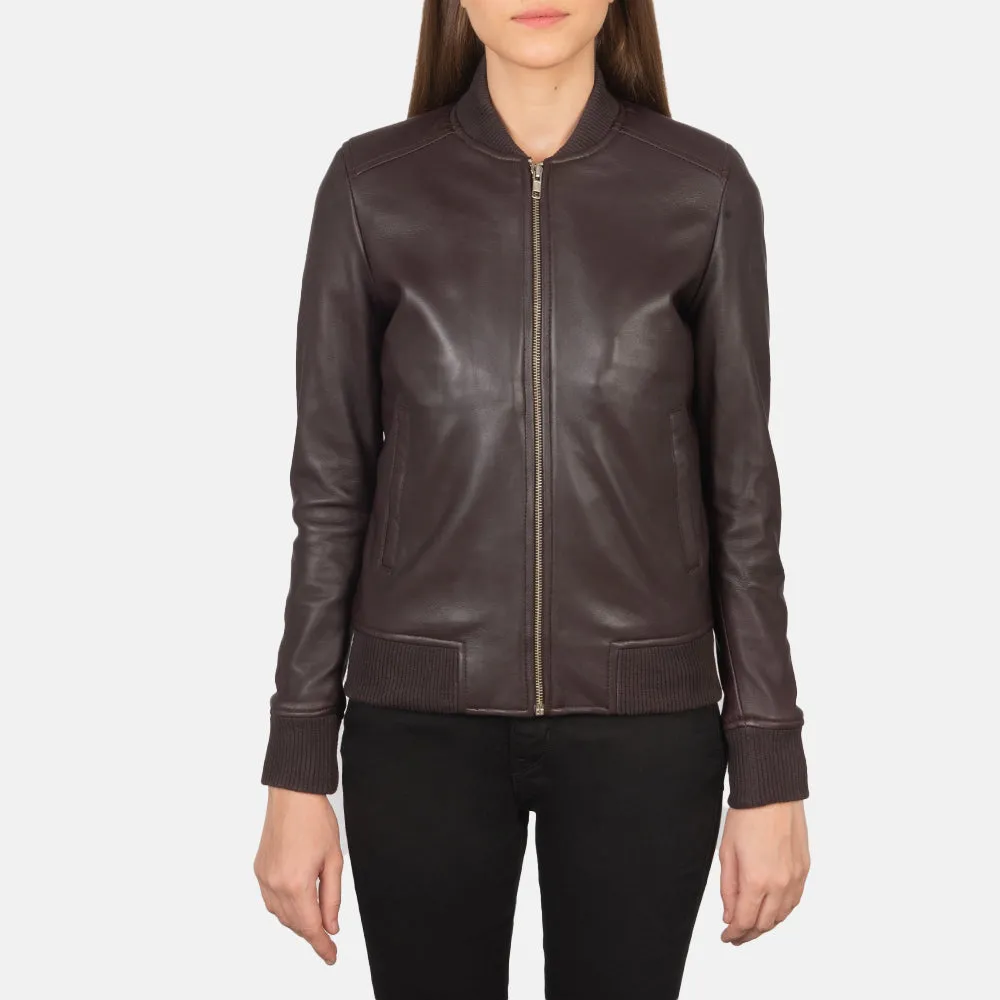 Eden Leather Bomber Jacket