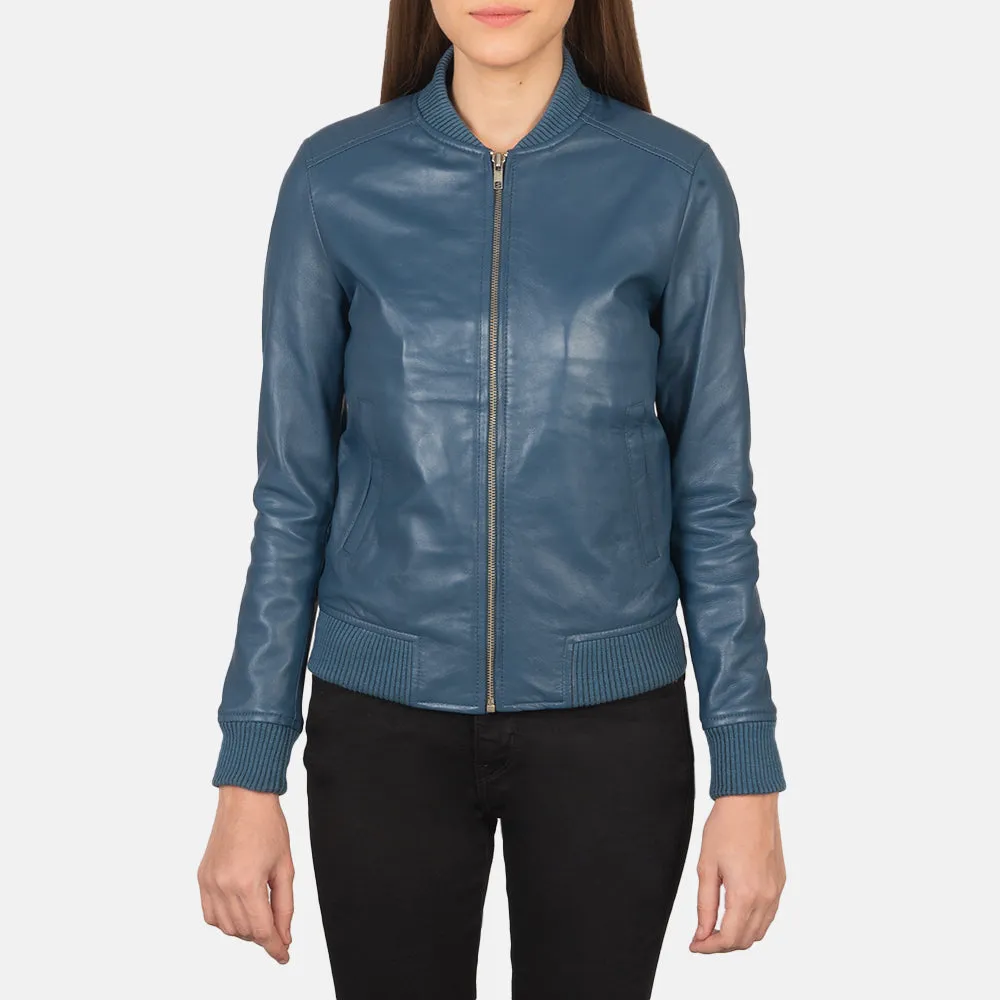 Eden Leather Bomber Jacket
