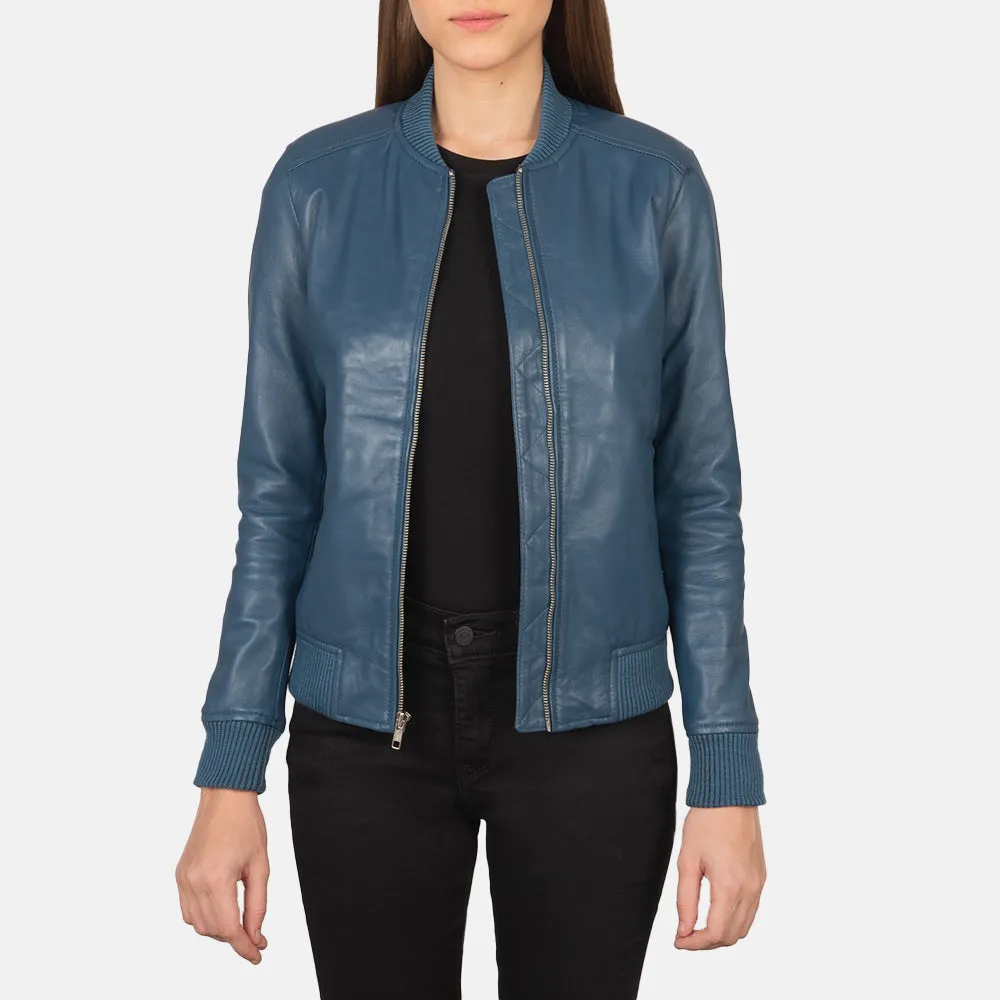 Eden Leather Bomber Jacket