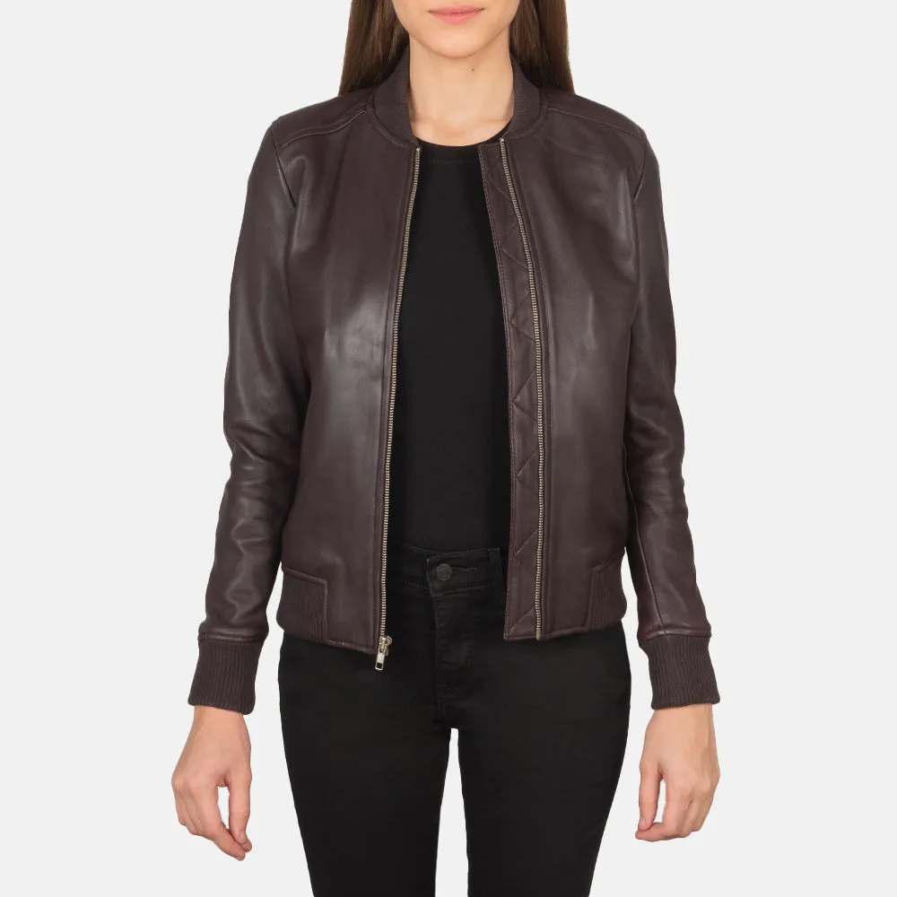 Eden Leather Bomber Jacket