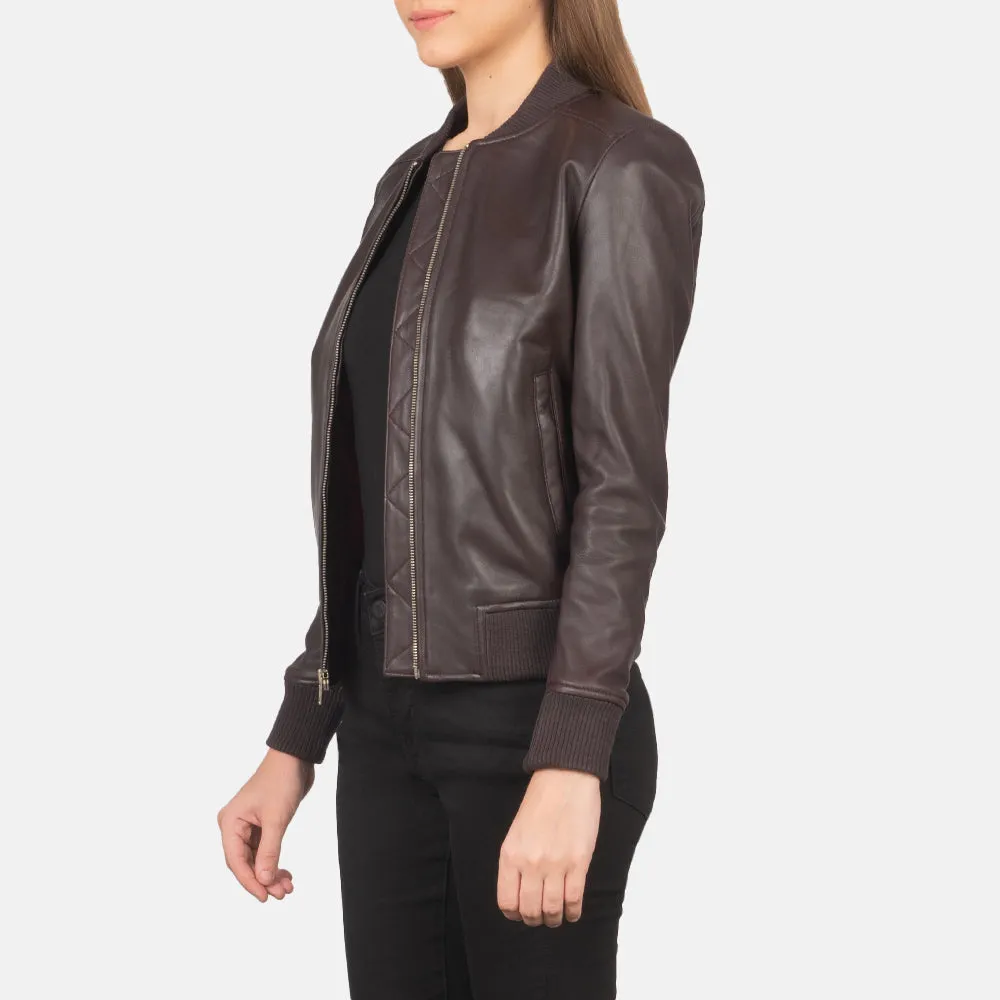 Eden Leather Bomber Jacket