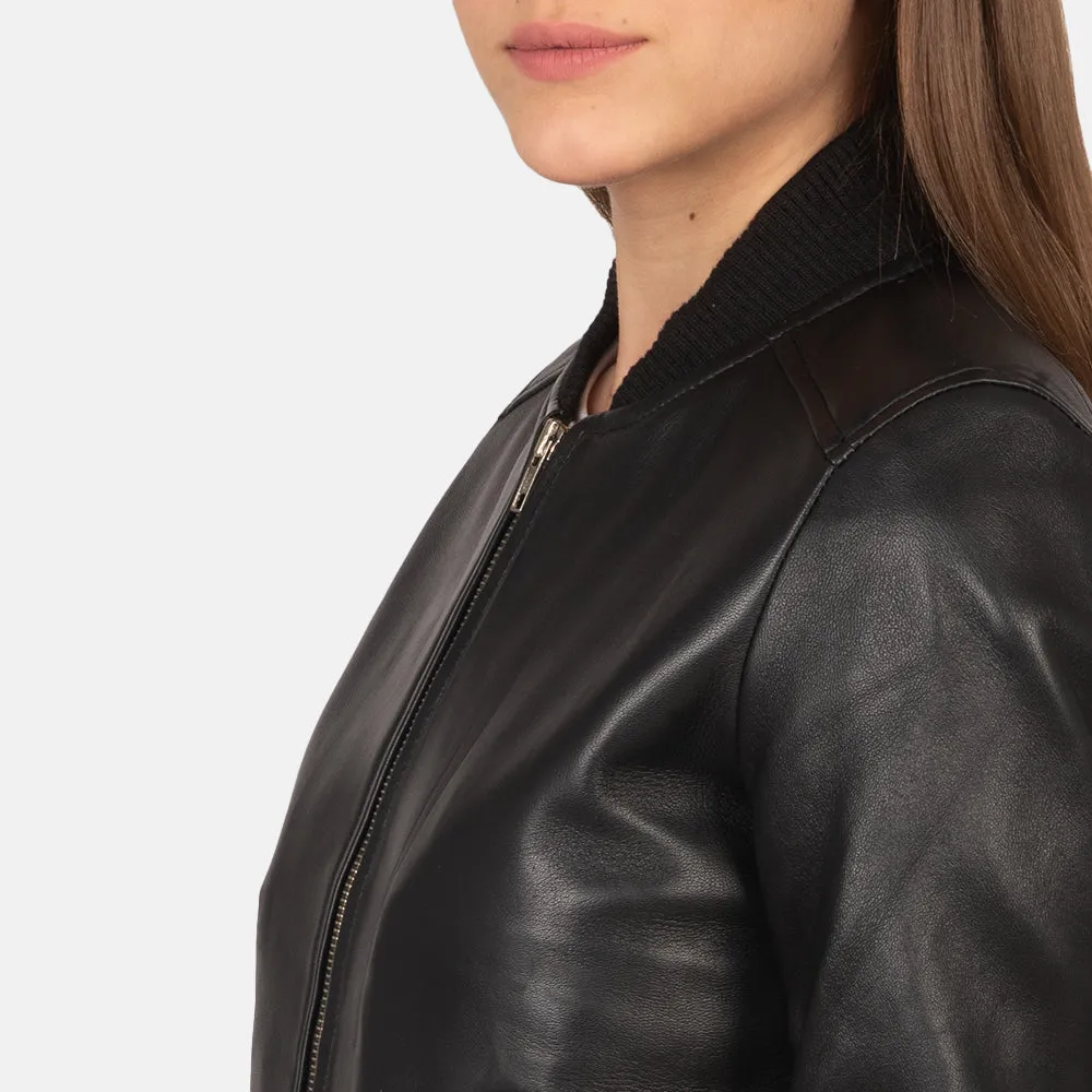 Eden Leather Bomber Jacket