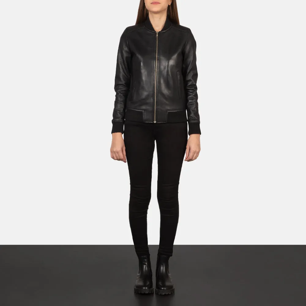 Eden Leather Bomber Jacket