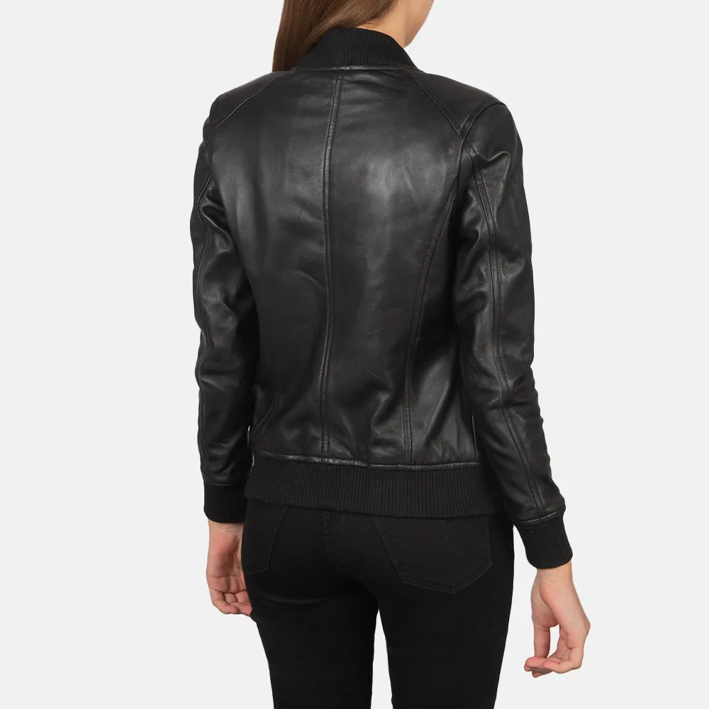 Eden Leather Bomber Jacket