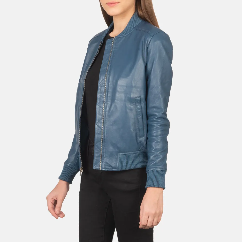 Eden Leather Bomber Jacket