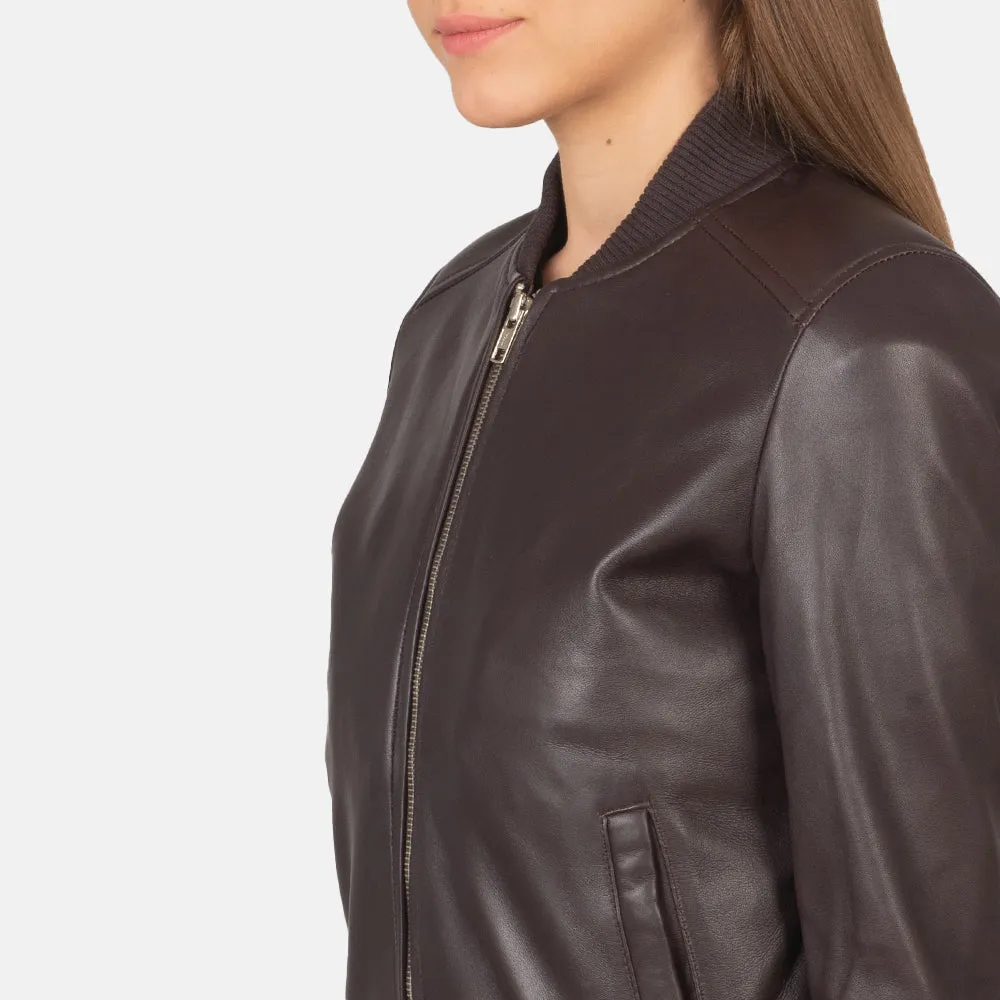 Eden Leather Bomber Jacket
