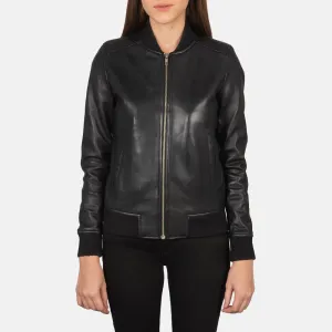 Eden Leather Bomber Jacket