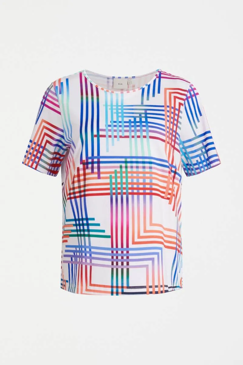 Elk the Label Minnen Tshirt in White Ligheten Print