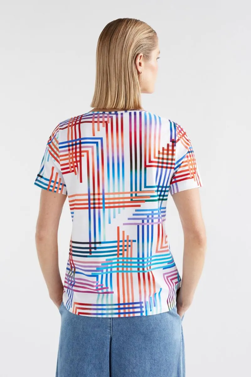 Elk the Label Minnen Tshirt in White Ligheten Print