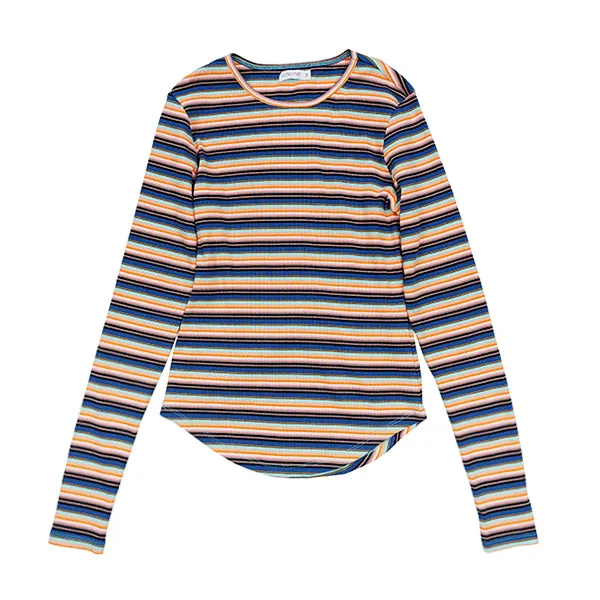 Ella dark denim striped tee by Luna Mae