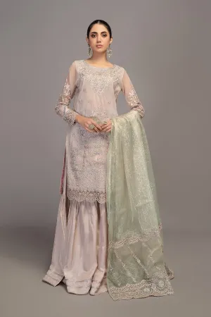 Embellished Pink Sharara Kameez Pakistani Party Dresses