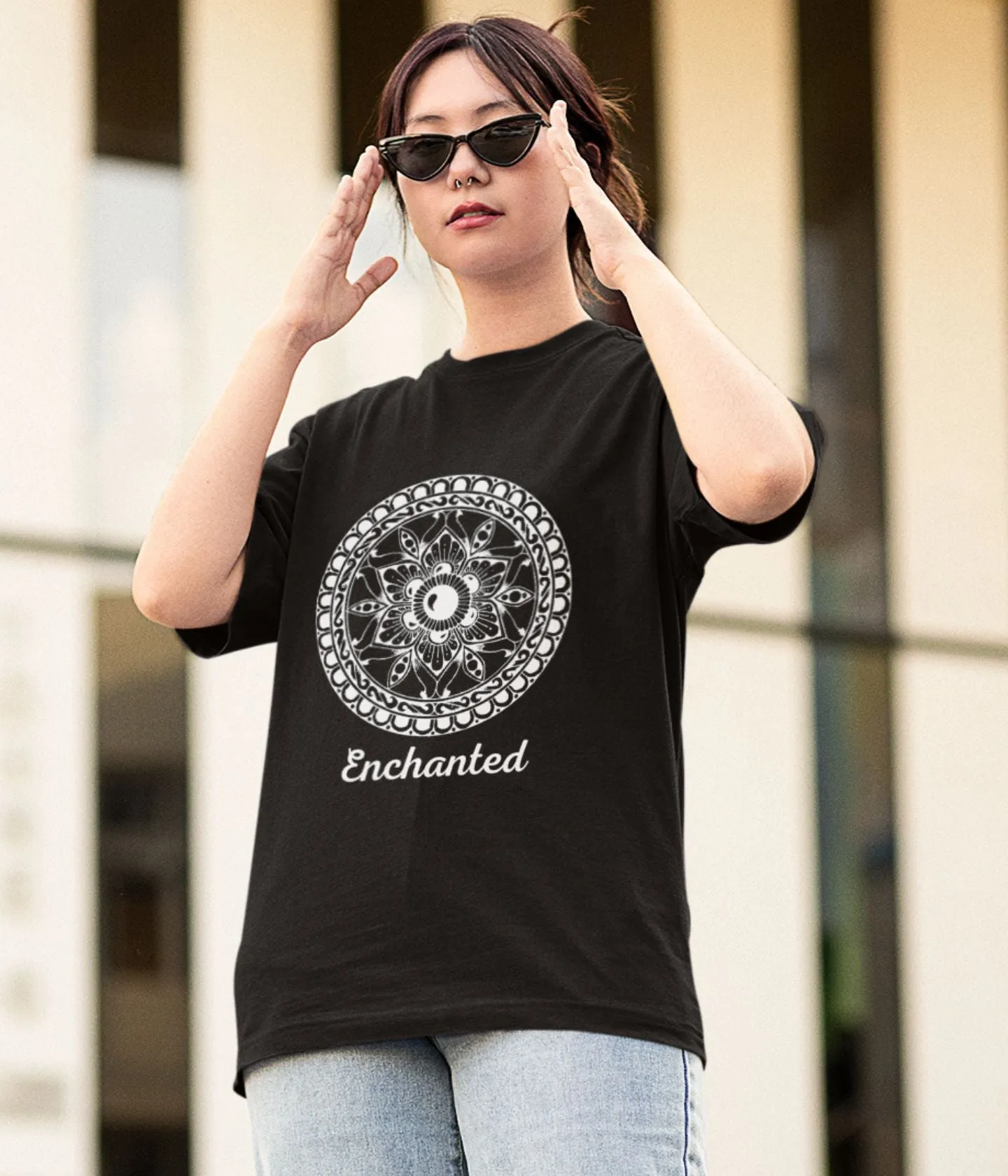 Enchanted - Terry Oversized T-Shirt - Dark